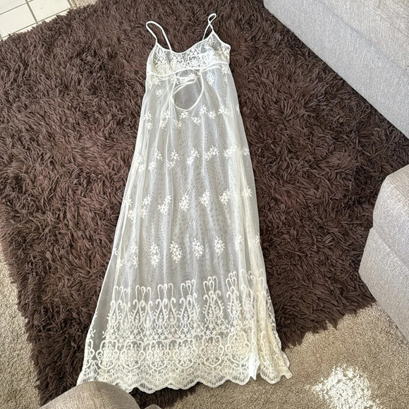 The Bikini Lab Dresses & Skirts - The bikini lab maxi sheer lace swimsuit coverup dress blend boho one size